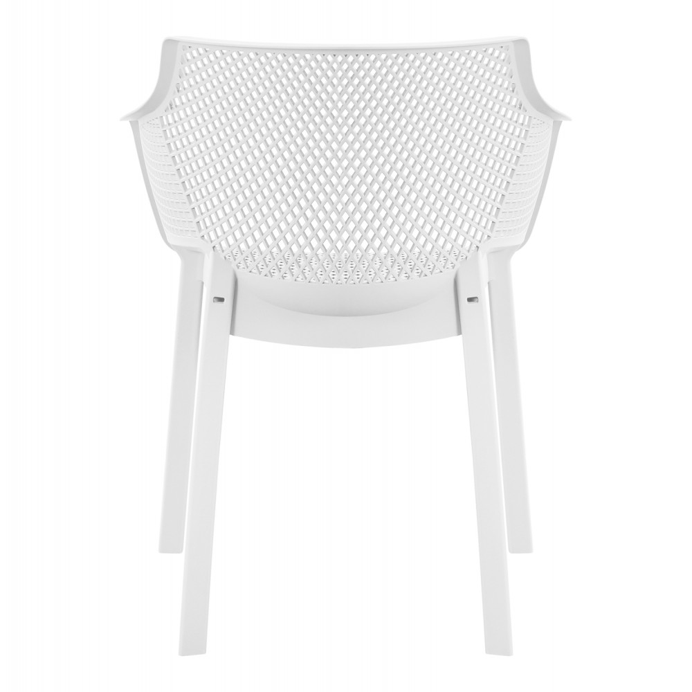 Πολυθρόνα εξωτερικού χώρου "PEGGY" από pp σε χρώμα λευκό 60x55x79