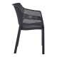 Πολυθρόνα εξωτερικού χώρου "PEGGY" από pp σε χρώμα μαύρο 60x55x79