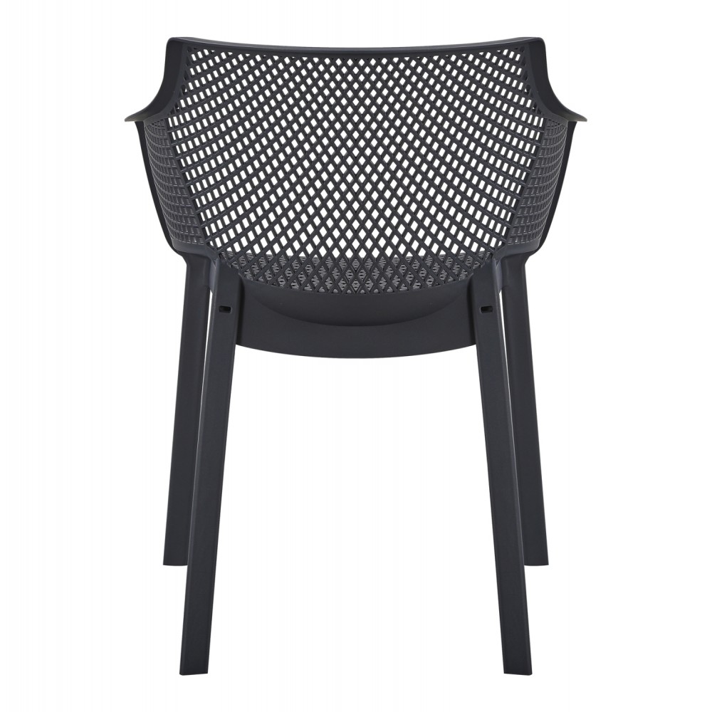 Πολυθρόνα εξωτερικού χώρου "PEGGY" από pp σε χρώμα μαύρο 60x55x79