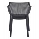 Πολυθρόνα εξωτερικού χώρου "PEGGY" από pp σε χρώμα μαύρο 60x55x79