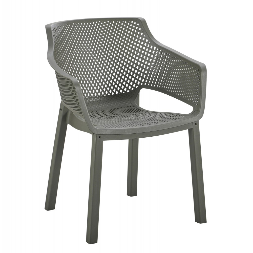 Πολυθρόνα εξωτερικού χώρου "PEGGY" από pp σε χρώμα λαδί 60x55x79