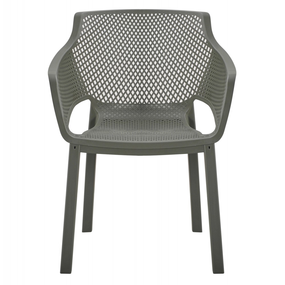 Πολυθρόνα εξωτερικού χώρου "PEGGY" από pp σε χρώμα λαδί 60x55x79