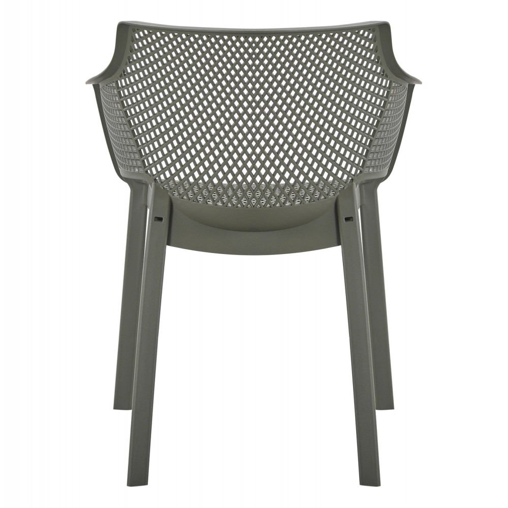 Πολυθρόνα εξωτερικού χώρου "PEGGY" από pp σε χρώμα λαδί 60x55x79