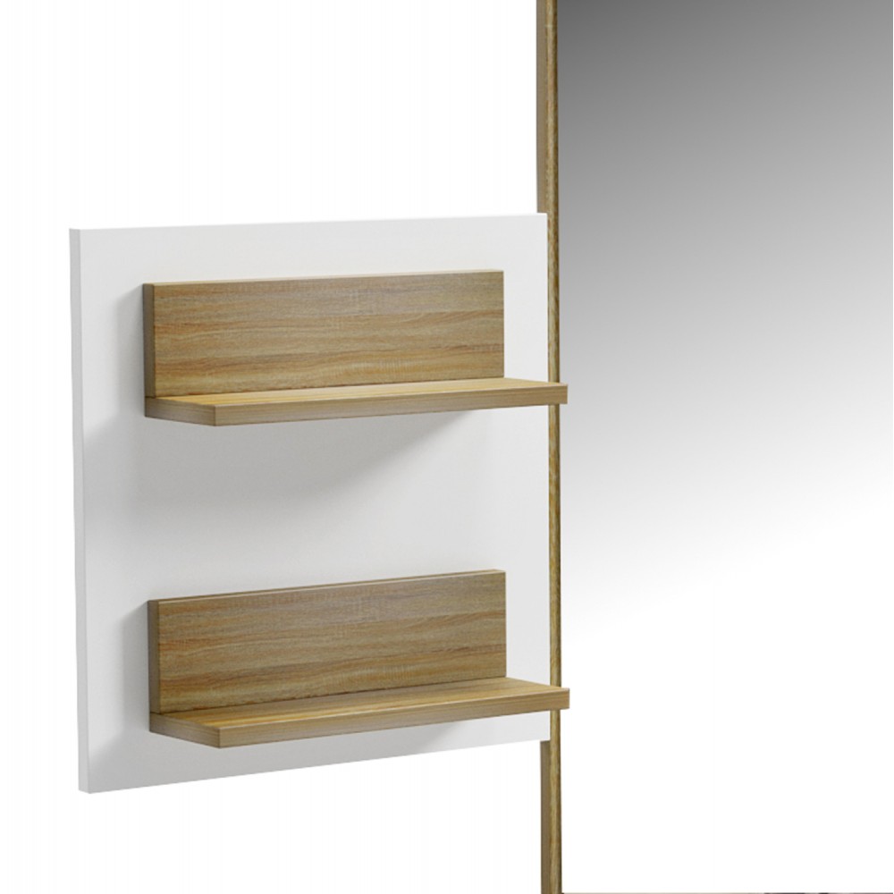 Σετ εισόδου "CHERYL" 2τμχ σε χρώμα λευκό/σονόμα 125x40x120