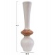 Διακοσμητικό βάζο δαπέδου "NEBULA" από fiber cement/ξύλο σε χρώμα λευκό/φυσικό Φ45x143