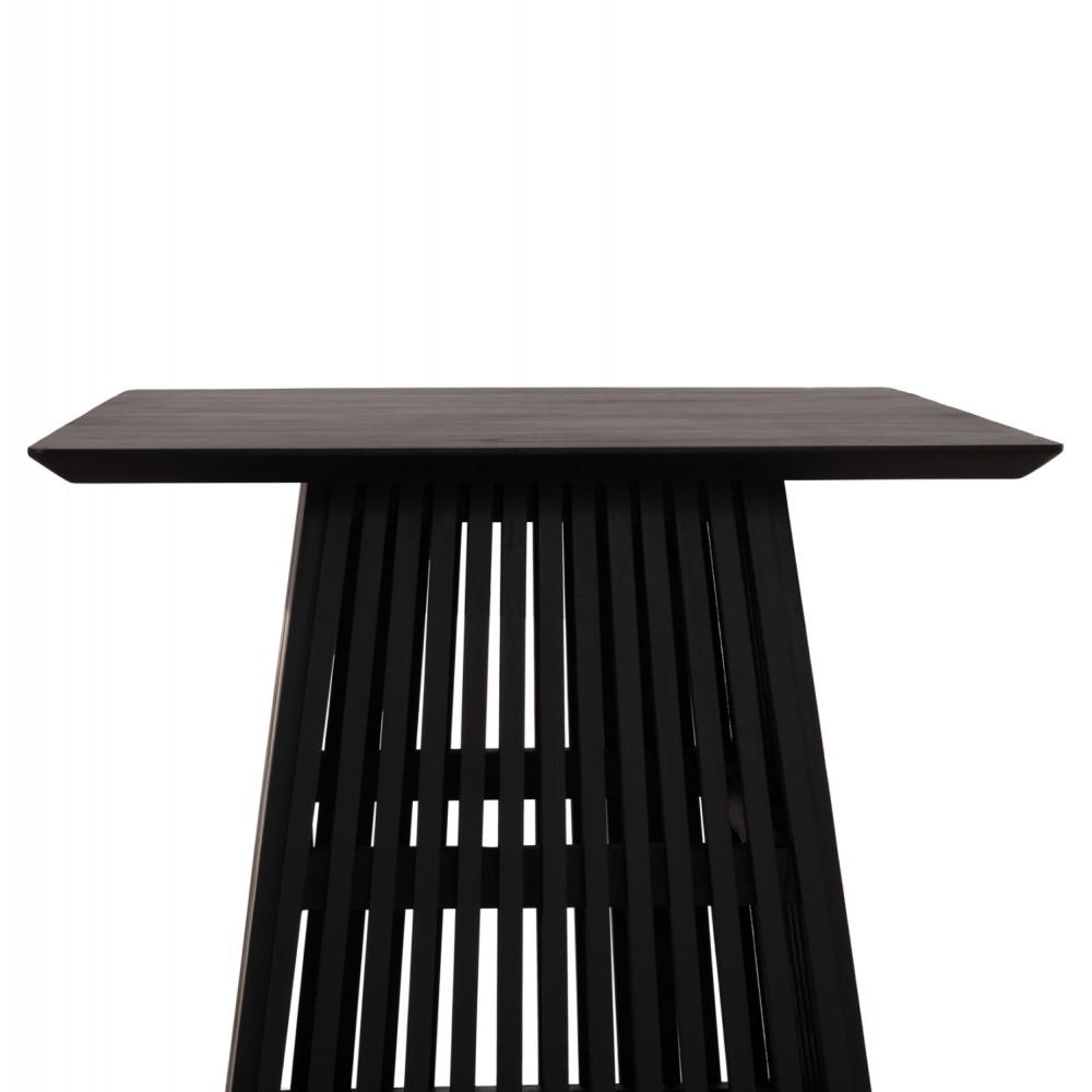 Τραπέζι τραπεζαρίας "FRANTZ" από ξύλο σε χρώμα μαύρο 80x80x78