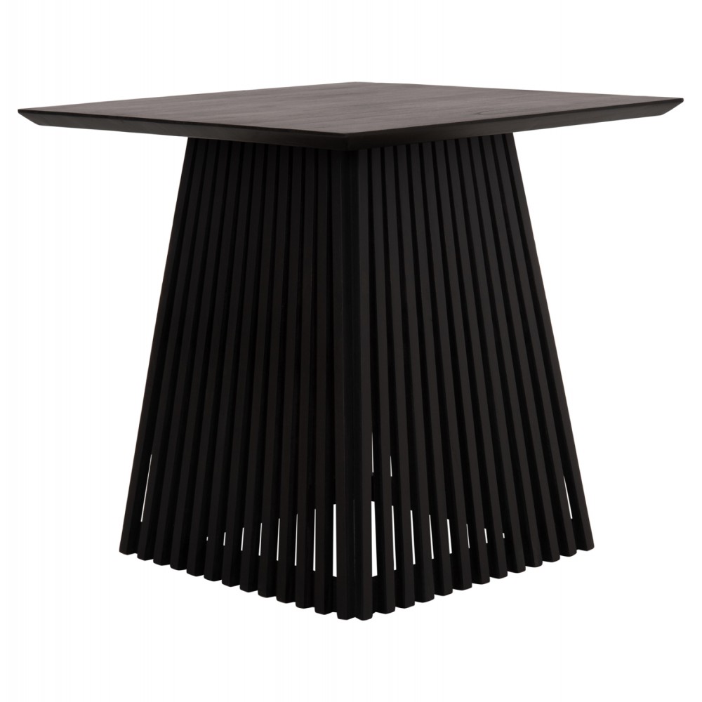 Τραπέζι τραπεζαρίας "FRANTZ" από ξύλο σε χρώμα μαύρο 80x80x78