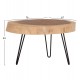 Τραπέζι σαλονιού "SERVON" από ξύλο/μέταλλο σε χρώμα φυσικό/μαύρο 76x67x44