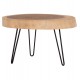 Τραπέζι σαλονιού "SERVON" από ξύλο/μέταλλο σε χρώμα φυσικό/μαύρο 76x67x44