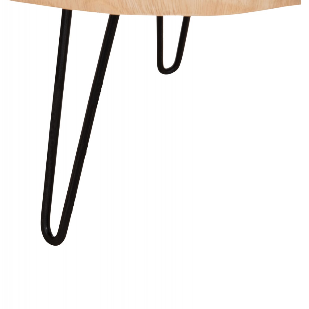 Τραπέζι σαλονιού "SERVON" από ξύλο/μέταλλο σε χρώμα φυσικό/μαύρο 76x67x44