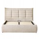 Κρεβάτι διπλό "SANDRA" με αποθηκευτικό χώρο από ύφασμα σε χρώμα μπεζ 160x200