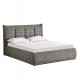 Κρεβάτι διπλό "SANDRA" με αποθηκευτικό χώρο από ύφασμα σε χρώμα γκρι 160x200