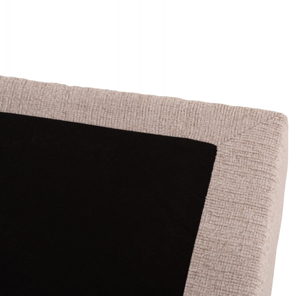 Κρεβάτι μονό "MILO" με αποθηκευτικό χώρο από ύφασμα teddy σε χρώμα μπεζ 90x200