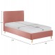 Κρεβάτι ημίδιπλο με στρώμα "MAYLIN" από βελούδο σε χρώμα σάπιο μήλο 120x200