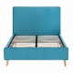 Κρεβάτι ημίδιπλο με στρώμα "MAYLIN" από βελούδο σε χρώμα τιρκουάζ 120x200