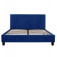 Κρεβάτι διπλό με στρώμα "BECCA" από βελούδο σε χρώμα μπλε 150x200