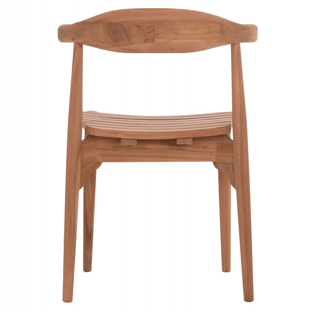 Καρέκλα τραπεζαρίας εξωτερικού χώρου "DONNY" από ξύλο teak σε χρώμα φυσικό 52x54x74