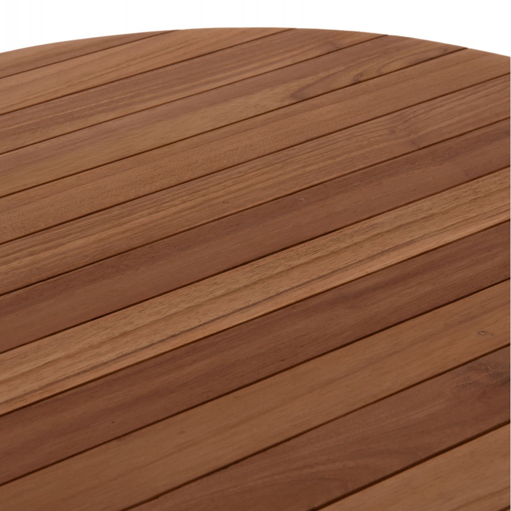 Σετ τραπεζαρίας εξωτερικού χώρου "DANTE" 3τμχ από ξύλο teak σε χρώμα φυσικό Φ80x75