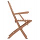 Πολυθρόνα τραπεζαρίας "CRANDER" πτυσσόμενη από ξύλο teak σε χρώμα φυσικό 53x63x90