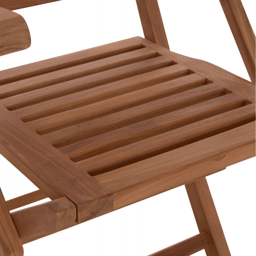 Σετ τραπεζαρίας "CRANDER" 7τμχ από ξύλο teak σε χρώμα φυσικό 180-240x100x76