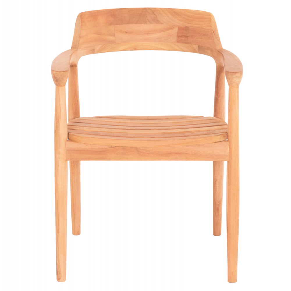 Σετ τραπεζαρίας "FREM" 7τμχ από ξύλο teak σε χρώμα φυσικό 180-240x100x76