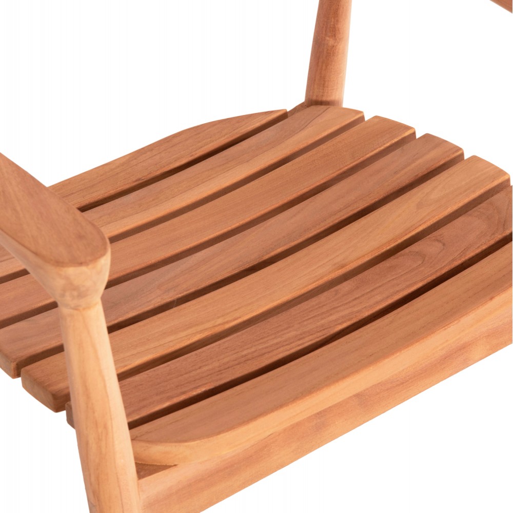 Σετ τραπεζαρίας "FREM" 7τμχ από ξύλο teak σε χρώμα φυσικό 180-240x100x76