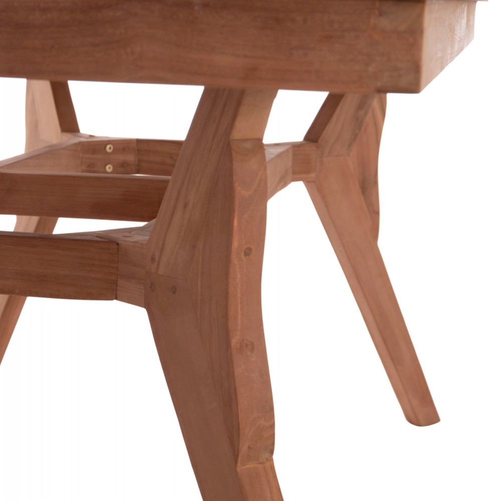 Σετ τραπεζαρίας "WONDER" 5τμχ από ξύλο teak σε χρώμα φυσικό 180x91x75