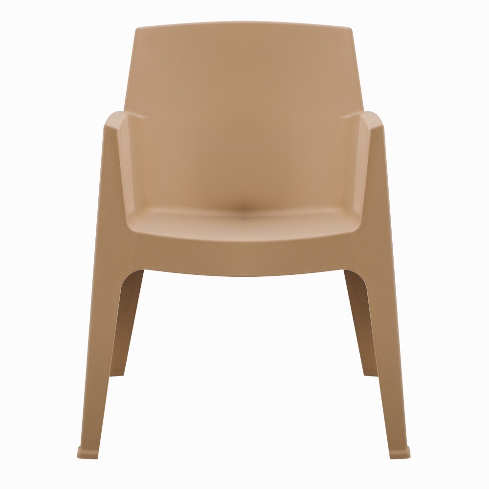 Πολυθρόνα "SLEEK" από πολυπροπυλένιο σε χρώμα καπουτσίνο 57x56x82.5