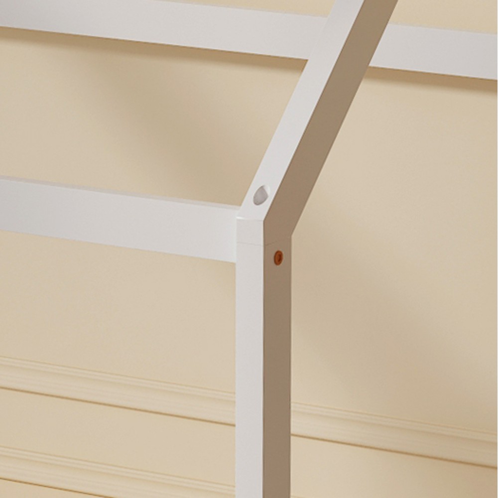 Κρεβάτι παιδικό με στρώμα "PEPE" από ξύλο σε χρώμα λευκό 90x190