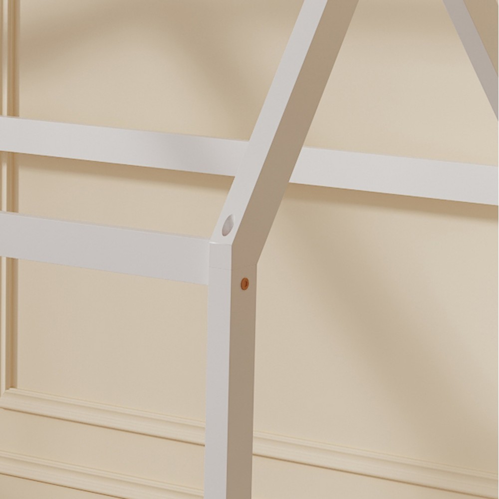 Κρεβάτι παιδικό με στρώμα "PEPE" από ξύλο σε χρώμα λευκό 70x140