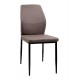 Καρέκλα "DIAZ" από ύφασμα/μέταλλο σε χρώμα καφέ/μαύρο 41,5x52x87