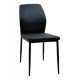 Καρέκλα "DIAZ" από ύφασμα/μέταλλο σε χρώμα μαύρο 41,5x52x87