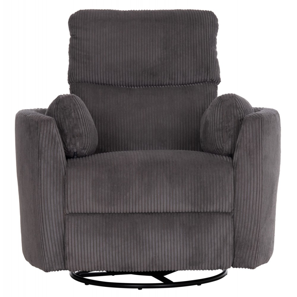 Πολυθρόνα θηλασμού/relax "VELMORA" από κοτλέ ύφασμα σε χρώμα γκρι 100x90x100