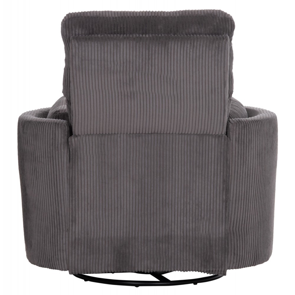 Πολυθρόνα θηλασμού/relax "VELMORA" από κοτλέ ύφασμα σε χρώμα γκρι 100x90x100