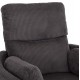 Πολυθρόνα θηλασμού/relax "VELMORA" από κοτλέ ύφασμα σε χρώμα γκρι 100x90x100