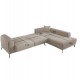 Καναπές-κρεβάτι με δεξιά γωνία "ZENORA" από ύφασμα σε χρώμα μπεζ 304x212x80