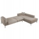 Καναπές-κρεβάτι με δεξιά γωνία "ZENORA" από ύφασμα σε χρώμα μπεζ 304x212x80