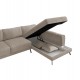 Καναπές-κρεβάτι με δεξιά γωνία "ZENORA" από ύφασμα σε χρώμα μπεζ 304x212x80
