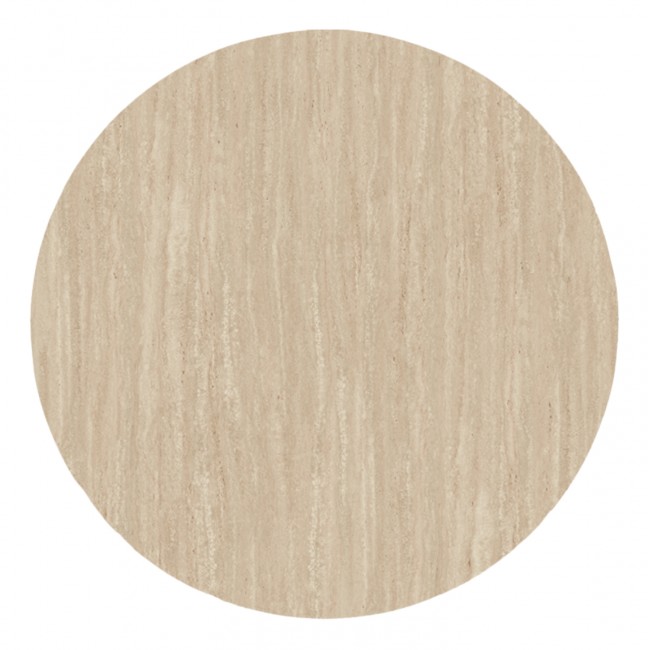 Επιφάνεια τραπεζιού στρογγυλή από HPL σε χρώμα πέτρα τραβερτίνας Φ120