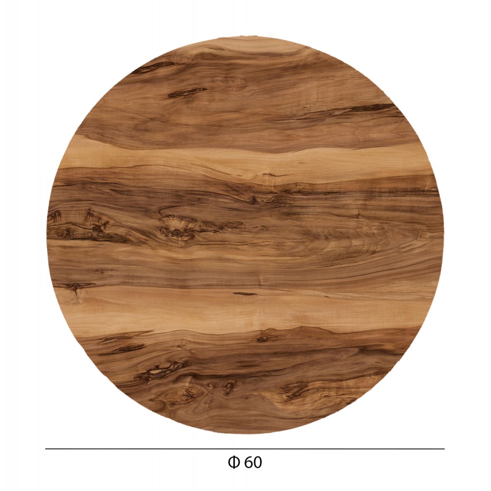 Επιφάνεια τραπεζιού στρογγυλή από HPL σε χρώμα indian shesham Φ60