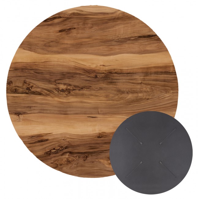 Επιφάνεια τραπεζιού στρογγυλή από HPL σε χρώμα indian shesham Φ60
