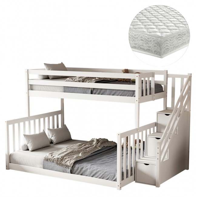 Κουκέτα παιδική "BEAMER" από ξύλο πεύκου σε χρώμα λευκό 235x140x145