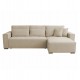 Καναπές-Κρεβάτι με αναστρέψιμη γωνία "CORNERA" απο ύφασμα σε χρώμα μπεζ 269x155x89