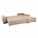 Καναπές-κρεβάτι "COMFYRA" με δεξιά γωνία απο ύφασμα σε χρωμα μπεζ 270x181x75