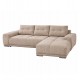 Καναπές-κρεβάτι "COMFYRA" με δεξιά γωνία απο ύφασμα σε χρωμα μπεζ 270x181x75