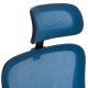 Καρέκλα γραφείου "BLAZER" από mesh ύφασμα σε χρώμα μπλε/μαύρο 60x58x110/130
