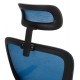 Καρέκλα γραφείου "BLAZER" από mesh ύφασμα σε χρώμα μπλε/μαύρο 60x58x110/130