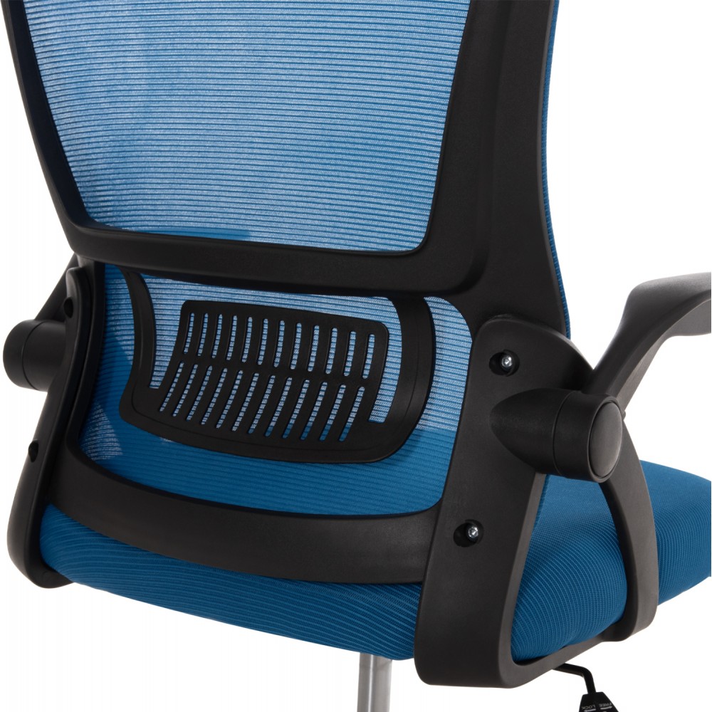 Καρέκλα γραφείου "BLAZER" από mesh ύφασμα σε χρώμα μπλε/μαύρο 60x58x110/130