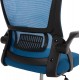 Καρέκλα γραφείου "BLAZER" από mesh ύφασμα σε χρώμα μπλε/μαύρο 60x58x110/130