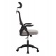 Καρέκλα γραφείου "BLAZER" από mesh ύφασμα σε χρώμα γκρι/μαύρο 60x58x110/130